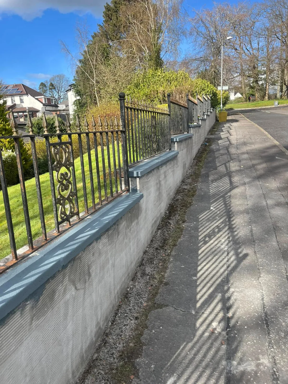 Boundary wall before the exterior transformation